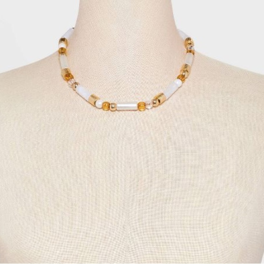 NWT! SUGARFIX by BaubleBar Beaded Statement Necklace - Picture 2 of 7